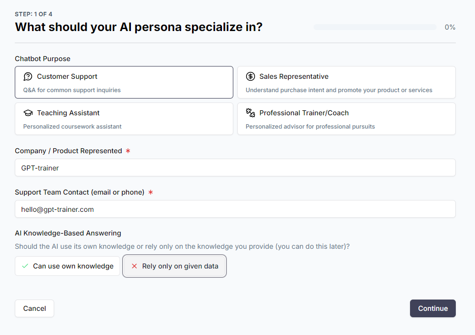 Create Your First Chatbot - GPT-trainer API