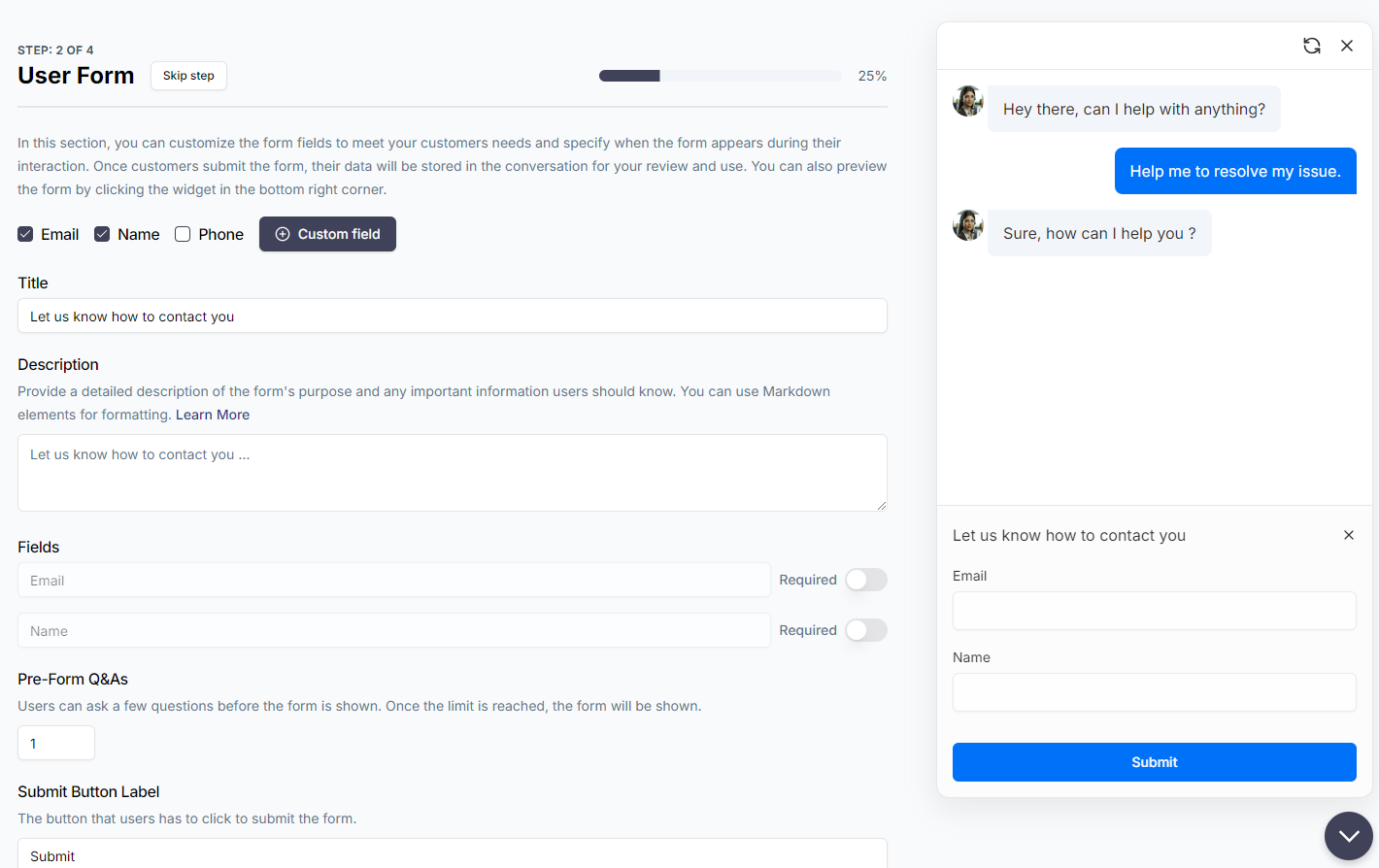 Chatboot Query Form Create Your First Chatbot - GPT-trainer API